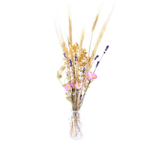 Composition de fleurs séchées en vase qui donne une touche végétale idéale pour une jolie décoration