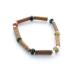 Bracelet de noisetier, agate indienne et perles de rocaille modèle 2 TOUR DE POIGNET : 16 cm
