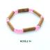 28 € les 4 bracelets en noisetier et perles de verre Taille 15 et 16 cm Bracelet 4 : Modèle 14