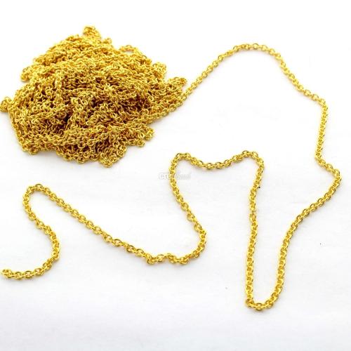Chaîne en laiton doré pour la conception de collier, bracelets, boucles d'oreilles ou chaînes d'extension