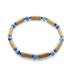 Bracelet de noisetier, aventurine bleue et hématite modèle 2 TOUR DE POIGNET : 20 cm