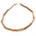 Bracelet de noisetier, fantaisie cheville perle orange Modèle 1 TOUR DE CHEVILLE : 26 cm