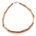 Bracelet de noisetier, fantaisie cheville perle orange Modèle 1 TOUR DE CHEVILLE : 28 cm