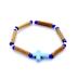 Bracelet de noisetier, fantaisie et perles de rocaille bleues modèle 2/6 TOUR DE POIGNET : 15 cm