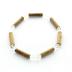 Bracelet de noisetier, fantaisie et perles transparentes  modèle 12/H TOUR DE POIGNET : 17 cm
