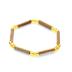 Bracelet de noisetier, fantaisie et perles  de rocaille jaunes  modèle 13/B TOUR DE POIGNET : 15 cm