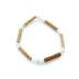 Bracelet de noisetier, fantaisie perles de rocaille grises modèle 15/Gri TOUR DE POIGNET : 15 cm