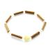 Bracelet de noisetier, fantaisie perles de rocaille coeur jaune modèle 15/CJ TOUR DE POIGNET : 16 cm