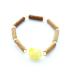 Bracelet de noisetier, fantaisie et perles de rocaille  Hello Kitty jaune  modèle A-J TOUR DE POIGNET : 15 cm