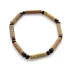 Bracelet de noisetier, fantaisie et perles de rocaille marron  modèle 13/M/3 TOUR DE POIGNET : 17 cm