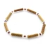 Bracelet de noisetier, fantaisie et perles transparentes et irisées modèle 12/H-I TOUR DE POIGNET : 17.5 cm
