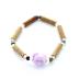 Bracelet de noisetier, fantaisie et perles de rocaille   Hello Kitty violet   modèle  A-VT TOUR DE POIGNET : 15 cm