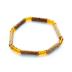 Bracelet de noisetier, fantaisie et perles de rocaille miel modèle 15/Mi TOUR DE POIGNET : 15 cm