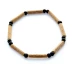 Bracelet de noisetier, fantaisie et perles de rocaille marron  modèle 13/M/3 TOUR DE POIGNET : 18 cm