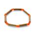 Bracelet de noisetier, fantaisie et perles orange  modèle 13/O TOUR DE POIGNET : 15 cm