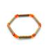 Bracelet de noisetier, fantaisie et perles orange  modèle 13/O TOUR DE POIGNET : 14 cm