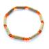 Bracelet de noisetier, fantaisie et perles orange  modèle 13/O TOUR DE POIGNET : 18 cm