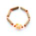 Bracelet de noisetier, fantaisie et perles de rocaille  Hello Kitty orange modèle A TOUR DE POIGNET : 14 cm