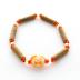 Bracelet de noisetier, fantaisie et perles de rocaille  Hello Kitty orange modèle A TOUR DE POIGNET : 16 cm