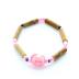 Bracelet de noisetier, fantaisie et perles de rocaille  Hello Kitty rose   modèle A-R TOUR DE POIGNET : 15 cm