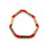 Bracelet de noisetier, fantaisie et perles rouges  modèle 13/Rge TOUR DE POIGNET : 15 cm
