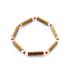 Bracelet de noisetier, fantaisie et perles blanches et rouges  modèle Blc/Rge TOUR DE POIGNET : 15 cm