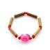 Bracelet de noisetier, fantaisie et perles de rocaille  Hello Kitty rouge  modèle A-Rge TOUR DE POIGNET : 14 cm