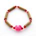 Bracelet de noisetier, fantaisie et perles de rocaille  Hello Kitty rouge  modèle A-Rge TOUR DE POIGNET : 16 cm