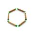 Bracelet de noisetier, fantaisie et perles de rocaille vertes modèle 12/V-B TOUR DE POIGNET : 13 cm