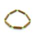 Bracelet de noisetier, fantaisie perles de rocaille vertes modèle 3/1 TOUR DE POIGNET : 14 cm
