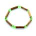 Bracelet de noisetier, fantaisie perles de rocaille vertes modèle 3/1 TOUR DE POIGNET : 15 cm