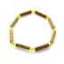 Bracelet de noisetier, fantaisie perles de rocaille vertes modèle 3/1 TOUR DE POIGNET : 16 cm