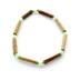 Bracelet de noisetier, fantaisie et perles de rocaille vertes modèle 12/V-B TOUR DE POIGNET : 18 cm