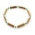 Bracelet de noisetier, fantaisie perles de rocaille vertes modèle 3/6 TOUR DE POIGNET : 17 cm