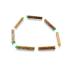 Bracelet de noisetier, fantaisie perles de rocaille vertes modèle 3/7 TOUR DE POIGNET : 15 cm