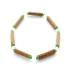 Bracelet de noisetier, fantaisie perles de rocaille vertes modèle 3/6 TOUR DE POIGNET : 16 cm