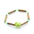 Bracelet de noisetier, fantaisie et perles de rocaille   Hello Kitty vert   modèle A-V TOUR DE POIGNET : 14 cm