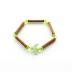 Bracelet de noisetier, fantaisie et perles de rocaille    lune verte   modèle 12/A TOUR DE POIGNET : 12 cm