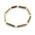 Bracelet de noisetier, fantaisie perles de rocaille vertes modèle 3/6 TOUR DE POIGNET : 17.5 cm
