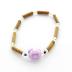 Bracelet de noisetier, fantaisie et perles de rocaille   Hello Kitty violet   modèle  A-VT TOUR DE POIGNET : 16 cm