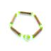 Bracelet de noisetier, fantaisie et perles de rocaille  dauphin vert  modèle 13/G/V TOUR DE POIGNET : 13 cm