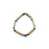 Bracelet de noisetier | hématite ovale noire et bleue | Modèle 4/BL TOUR DE POIGNET : 14 cm
