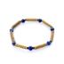 Bracelet de noisetier, lapis lazuli et hématite modèle 2 TOUR DE POIGNET : 17 cm