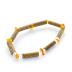 Bracelet de noisetier, ambre et cristal de roche modèle 1 TOUR DE POIGNET : 16 cm