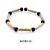 28 € les 4 bracelets en noisetier et perles de verre Taille 15 et 16 cm Bracelet 1 : Modèle 02