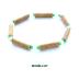 28 € les 4 bracelets en noisetier et perles de verre Taille 15 et 16 cm Bracelet 2 : Modèle 07