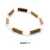 20 € les 4 bracelets en noisetier et perles de verre Taille 12 à 14 cm Bracelet 3 : Modèle 11