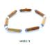28 € les 4 bracelets en noisetier et perles de verre Taille 15 et 16 cm Bracelet 3 : Modèle 12