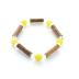 Bracelet de noisetier, jade coréen et perles de rocaille modèle 2 TOUR DE POIGNET : 14 cm