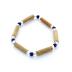 Bracelet de noisetier, lapis lazuli et perles de rocaille modèle 2 TOUR DE POIGNET : 14 cm
